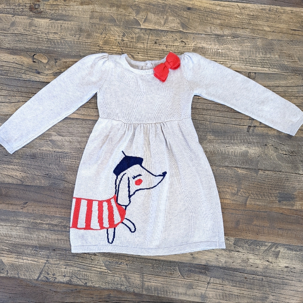 Gymboree, Parisian Pup Sweater Dress, 2t